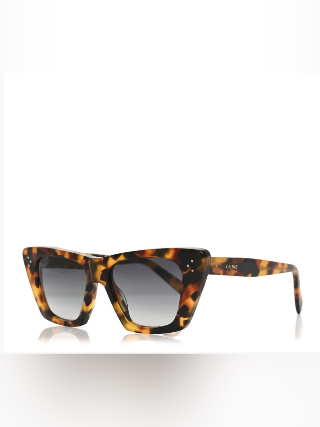 Celine Acetate Cat Eye Sunglasses Cl40187i In Dark Havana